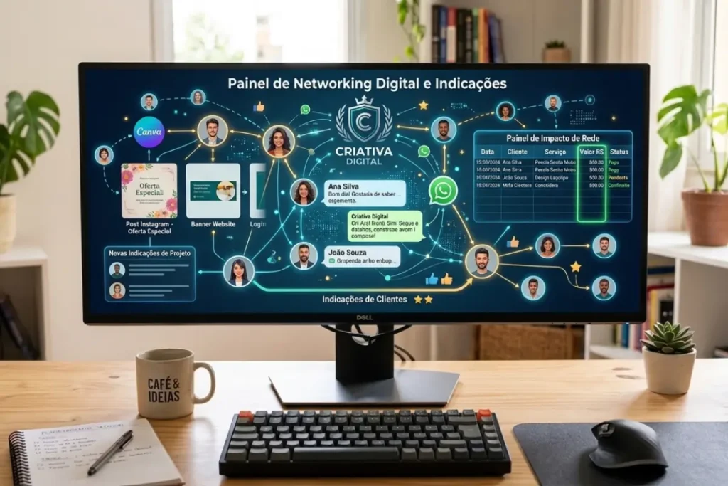 Primeiros clientes negócio online indicações networking
